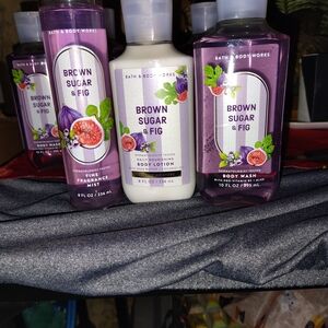Bath & Body Works Brown Sugar & Fig Collection - Purple and White